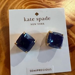 Kate Spade NWT Denim Distressed Blue Earrings